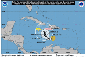 Se forma la tormenta tropical Melissa y su centro se dirige hacia Haití
